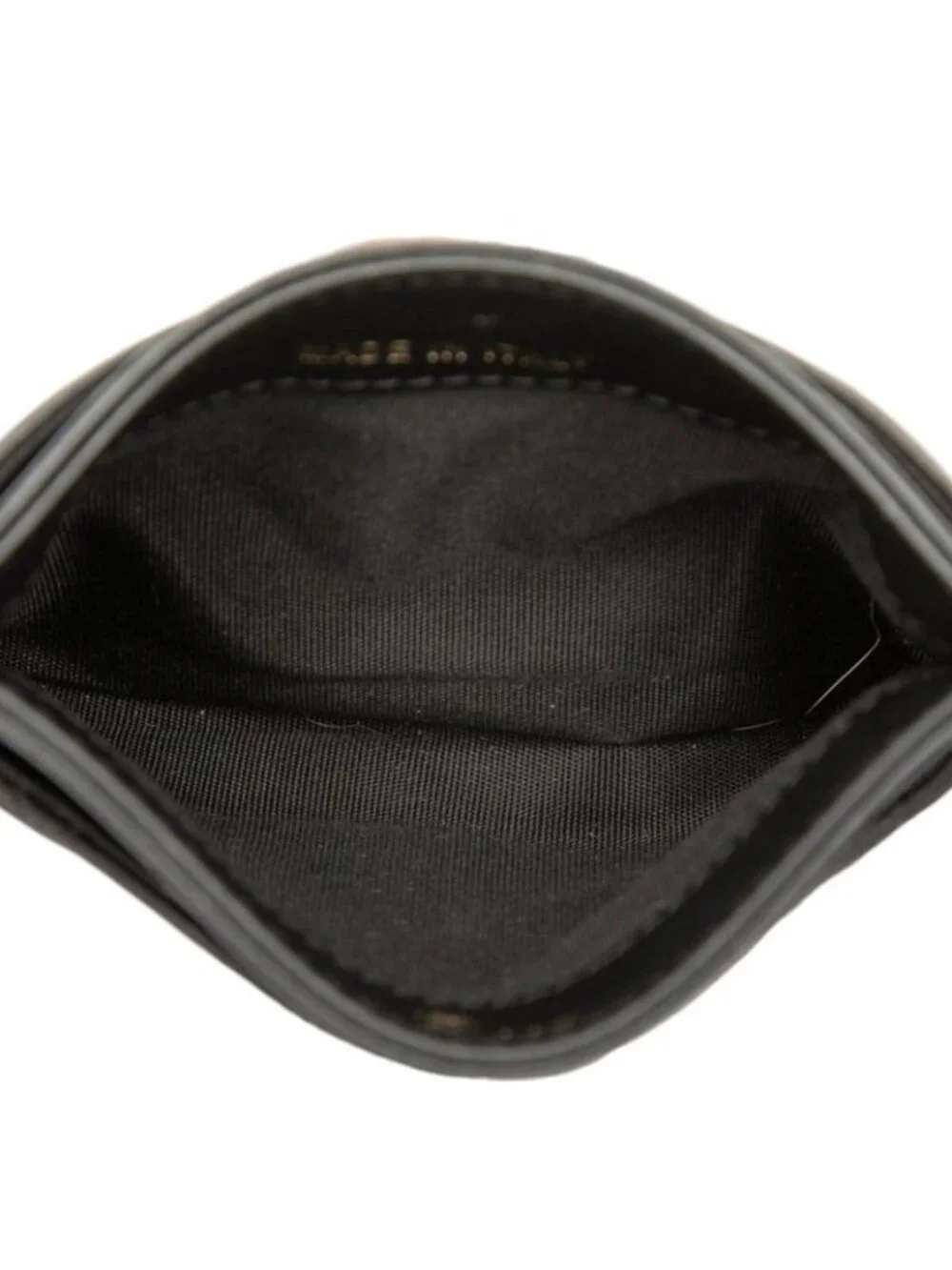 Chanel CC Logo Boy Card Case Black Lambskin